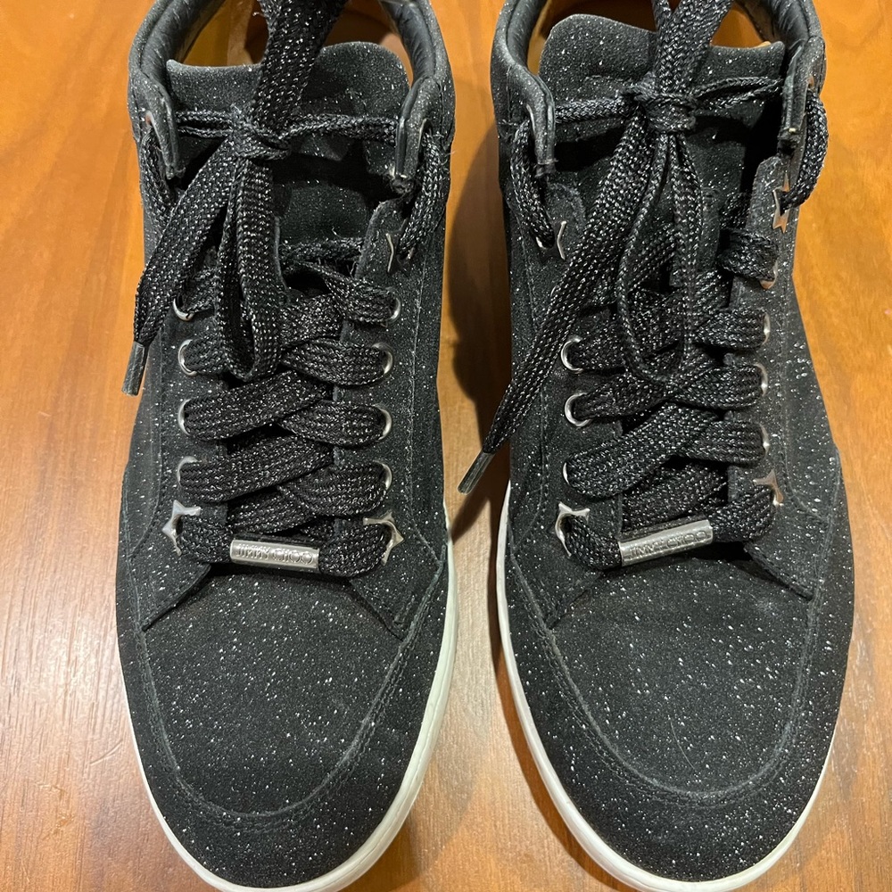 Jimmy Choo Miami Sneaker black sparkle sneaker